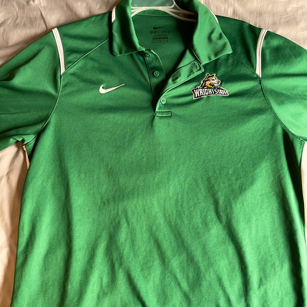 Nike Medium Golf Polo Wright State Green GolfShirt